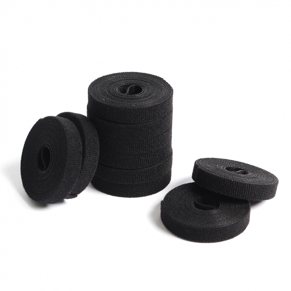 탈부착 테이프 케이블타이 10p세트 (10mmx2m) (블랙)