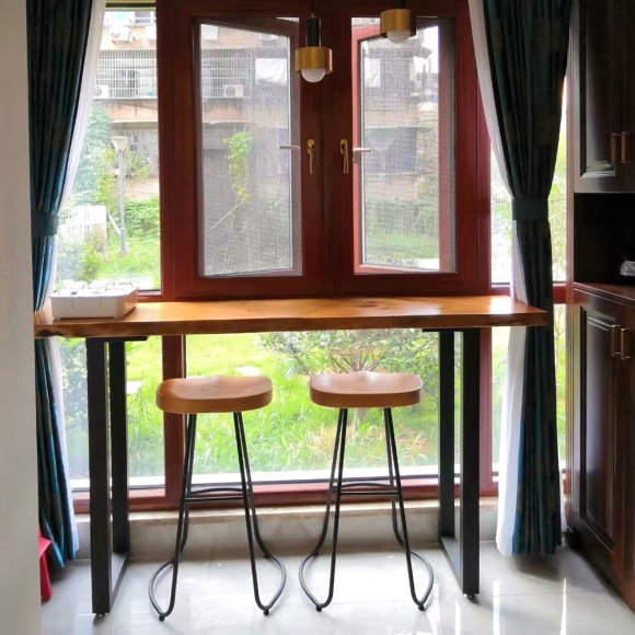  우드그레인 홈바 테이블+바 스툴(100cm*40cm*105cm)