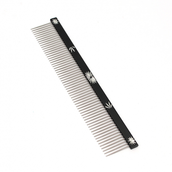 포포리 반려동물 스텐 일자빗(블랙)