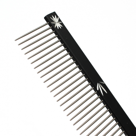 포포리 반려동물 스텐 일자빗(블랙)