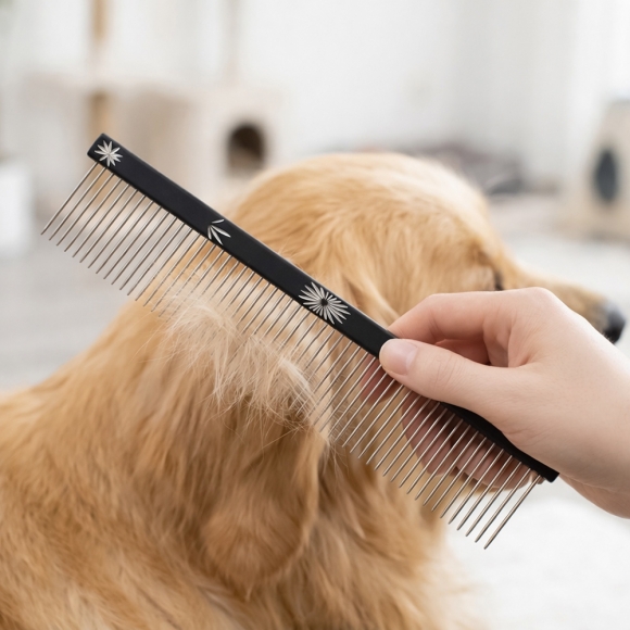 포포리 반려동물 스텐 일자빗(블랙)