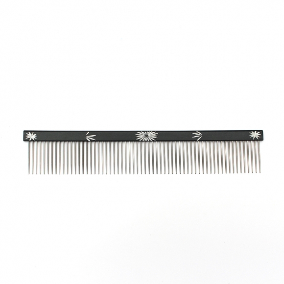 포포리 반려동물 스텐 일자빗(블랙)