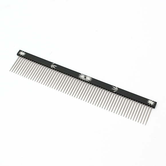 포포리 반려동물 스텐 일자빗(블랙)