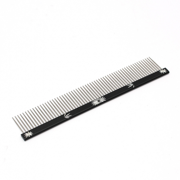 포포리 반려동물 스텐 일자빗(블랙)