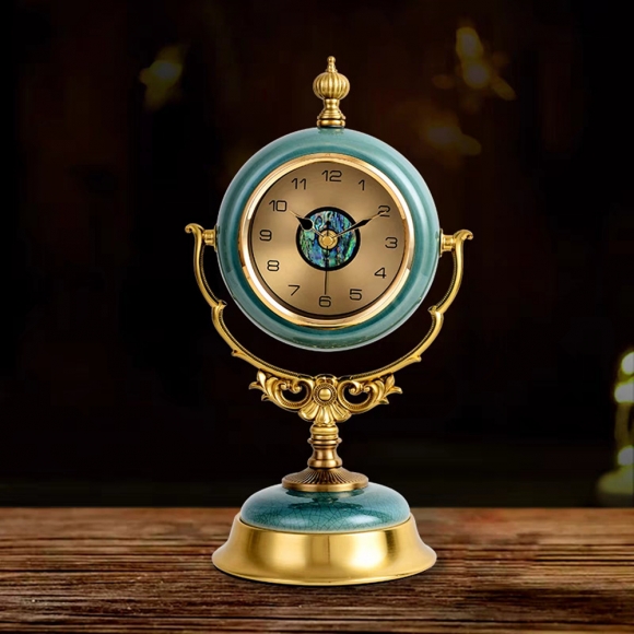 홈테리어 엔틱 저소음 탁상시계 02(색상)