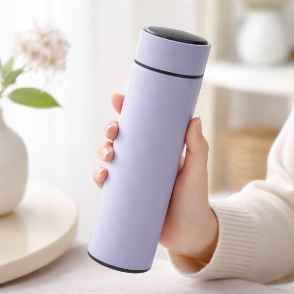 스마트 LED 온도표시 보온병(500ml) (퍼플)