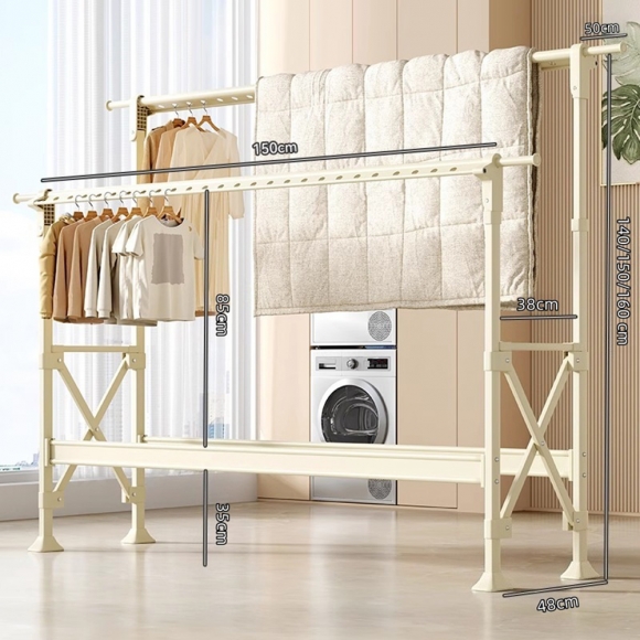 공간활용 이동식 스탠드 행거 A-2(150cm-250cm)(색상)