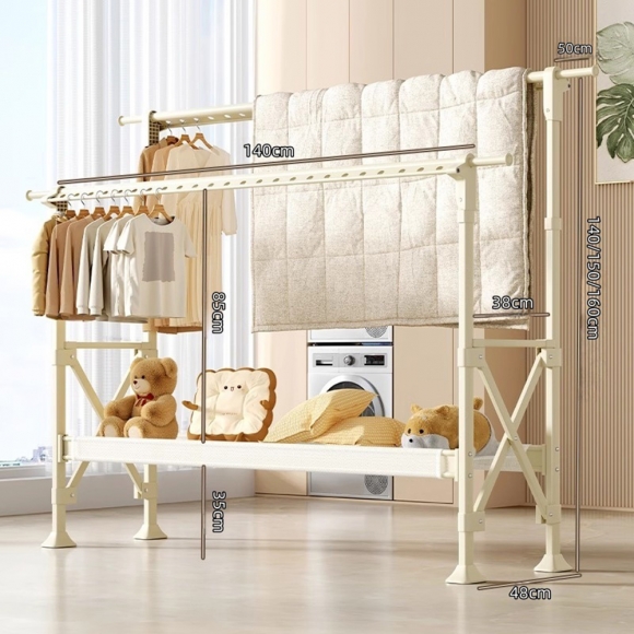 공간활용 이동식 스탠드 행거 A-3(140cm-230cm)(색상)