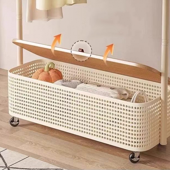 수납 바구니 이동식 행거B-3(63cm)(색상)