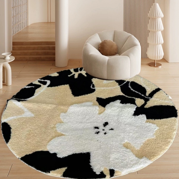 홈소프트 빈티지 원형 러그(80cm)(색상)