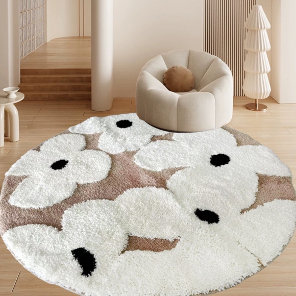 홈소프트 빈티지 원형 러그(80cm)(색상)