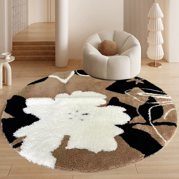 홈소프트 빈티지 원형 러그(100cm)(색상)