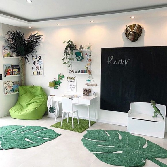 홈소프트 몬스테라 잎 모양 러그(110cm*150cm)