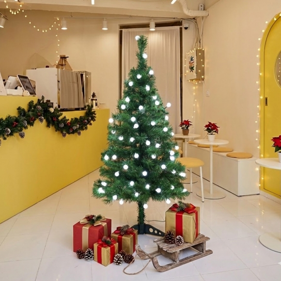 90cm 감성 루미나 전구 트리 세트(앵두 50구 백색) (0403 이-61 트리) (43061 진60051)