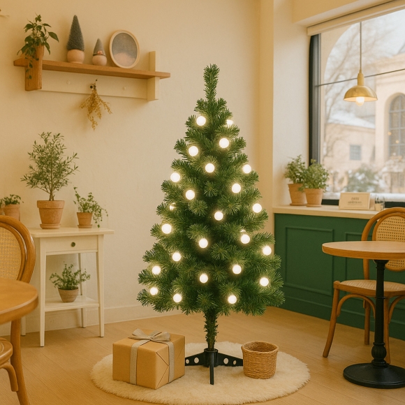 90cm 감성 루미나 전구 트리 세트(앵두 50구 백색) (0403 이-61 트리) (43061 진60051)