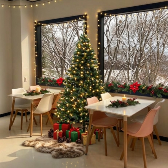 180cm 감성 루미나 전구 트리 세트(300구 웜색) (0406 이-23 트리) (40410 진60923)