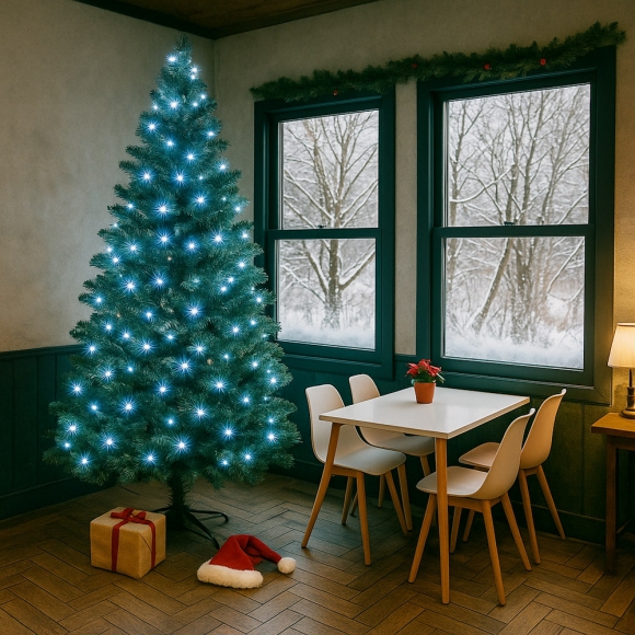 180cm 감성 루미나 전구 트리 세트(100구 백색) 23(0406) B전구