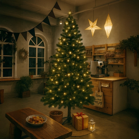 210cm 감성 루미나 전구 트리 세트(100구 웜색) 06(0407) C전구