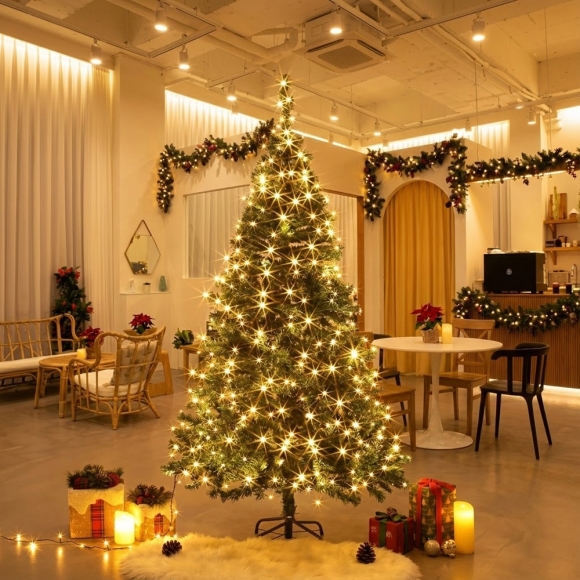 210cm 감성 루미나 전구 트리 세트(300구 웜색) (0407 이-06 트리) (40410 진60923)