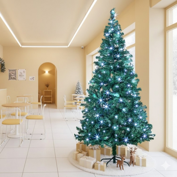 210cm 감성 루미나 전구 트리 세트(100구 백색) 06(0407) B전구