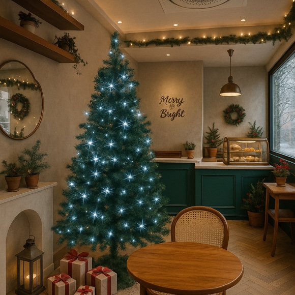 210cm 감성 루미나 전구 트리 세트(100구 백색) 06(0407) B전구