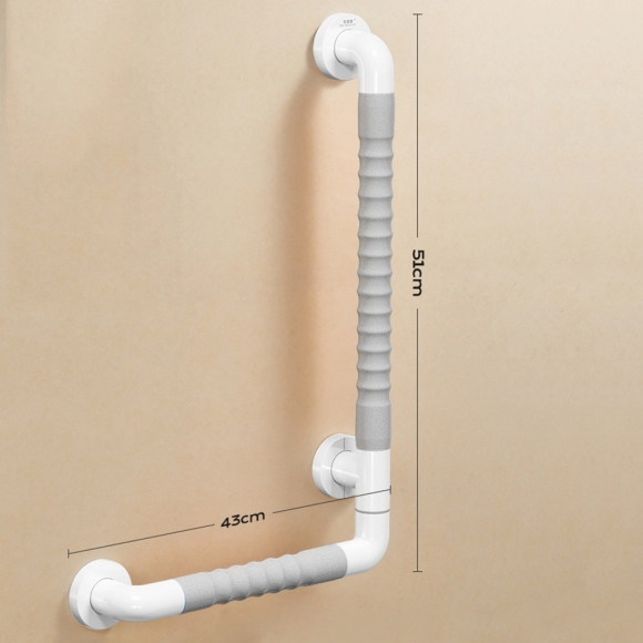 L형 노인 욕실 변기 안전손잡이F-1(51cm*43cm)(색상)