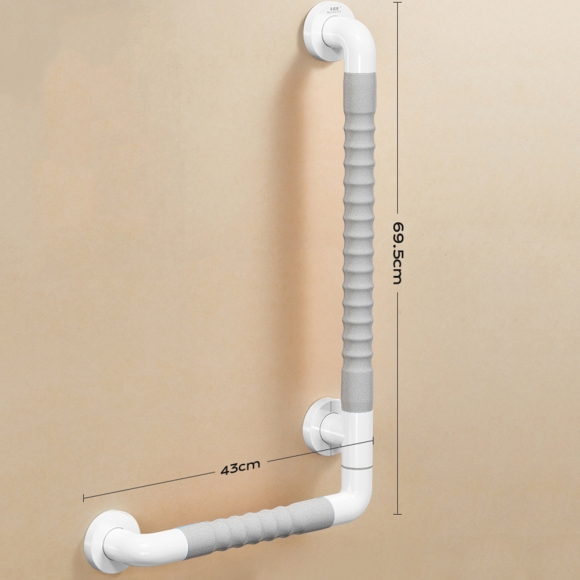 L형 노인 욕실 변기 안전손잡이F-2(69.5cm*43cm)(색상)