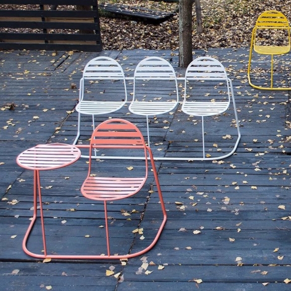 정원 라인 메탈 1인용 의자 A-1(102cm)