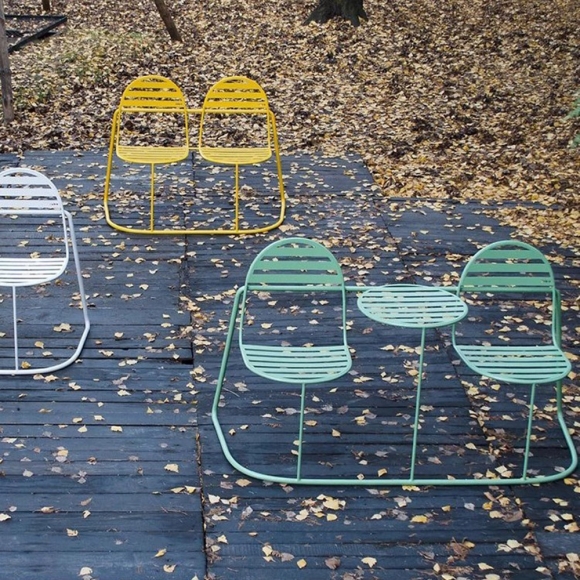 정원 라인 메탈 2인용 의자 A-2(152cm)