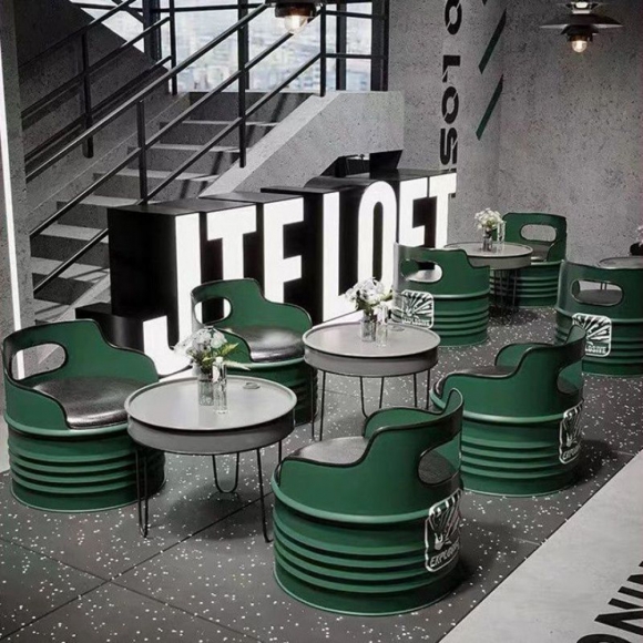 배럴 디자인 2인용 테이블 세트 B-1