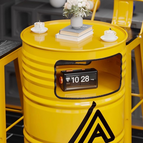 배럴 디자인 4인용 테이블 세트 B-3