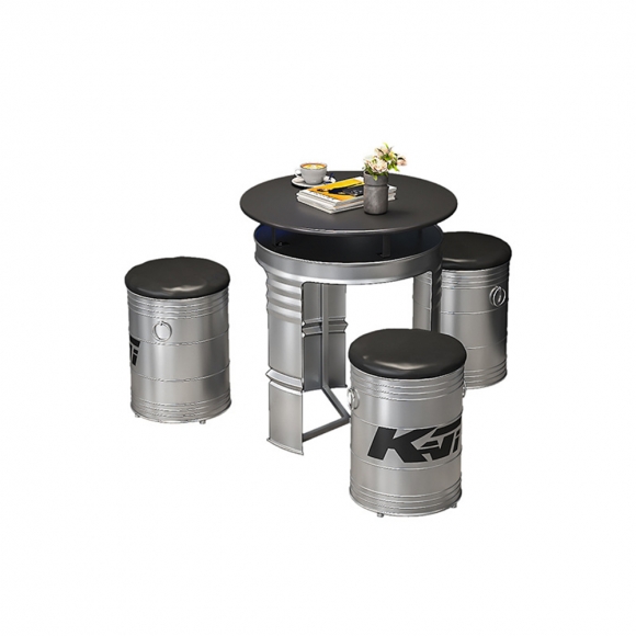 배럴 디자인 테이블 세트 B-4