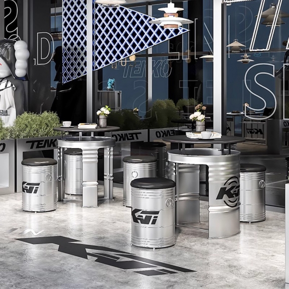 배럴 디자인 테이블 세트 B-4