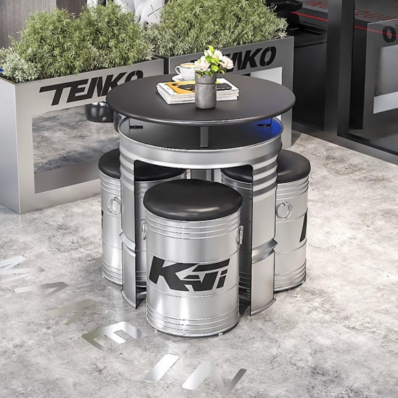 배럴 디자인 테이블 세트 B-4