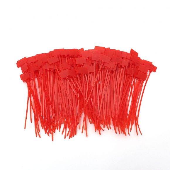 메모 라벨 케이블 타이 250p세트(150mm) (레드)