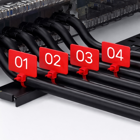 메모 라벨 케이블 타이 250p세트(150mm) (레드)