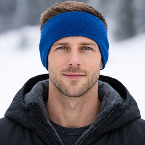 플리스 귀마개 방한헤어밴드(블루)