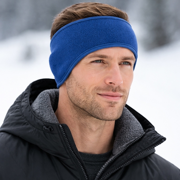 플리스 귀마개 방한헤어밴드(블루)