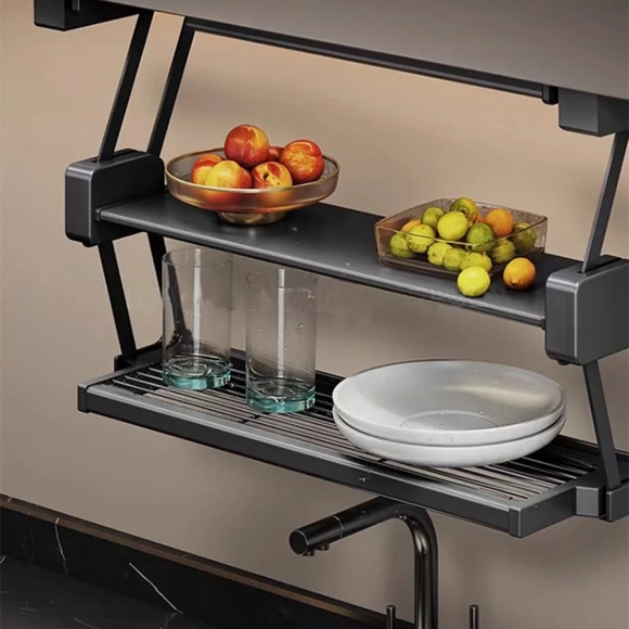 주방 쿡하프 접이식 정리 선반(71cm)(색상)