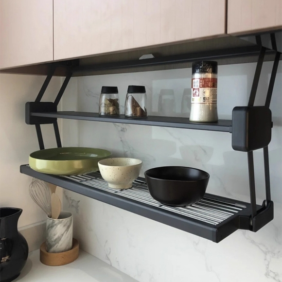 주방 쿡하프 접이식 정리 선반(81cm)(색상)