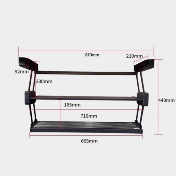 주방 쿡하프 접이식 정리 선반(81cm)(색상)