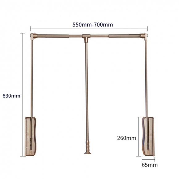 공간활용 내려오는 옷장 행거(55-70cm)(색상)