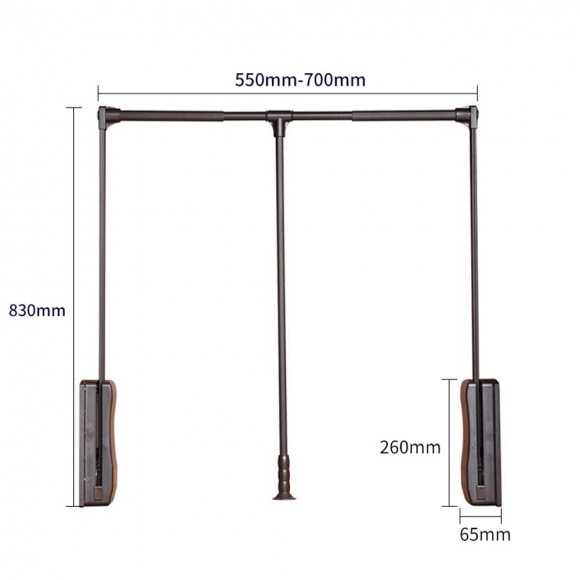 공간활용 내려오는 옷장 행거(55-70cm)(색상)