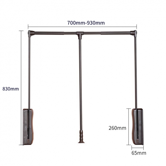 공간활용 내려오는 옷장 행거(70-93cm)(색상)