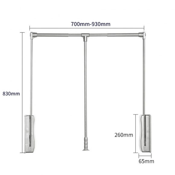 공간활용 내려오는 옷장 행거(70-93cm)(색상)