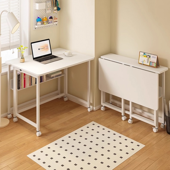 심플 접이식 이동형 책상 (80cm)