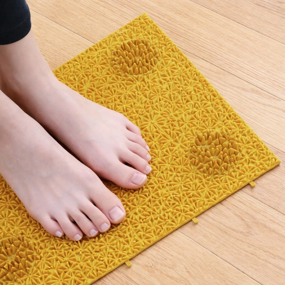 헬스업 조립식 발지압 매트 2p세트(머스타드)
