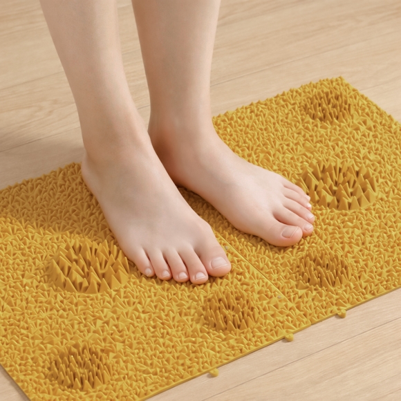 헬스업 조립식 발지압 매트 2p세트(머스타드)