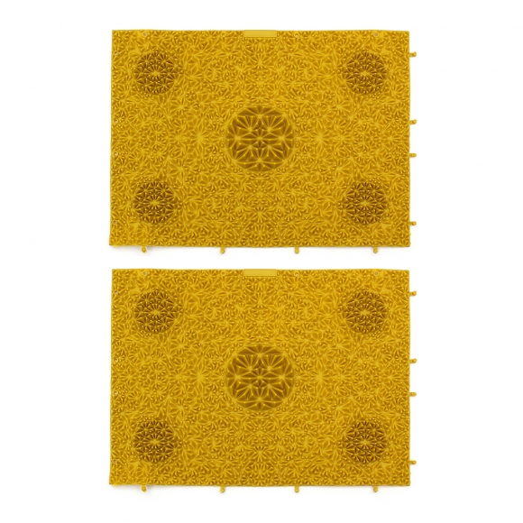 헬스업 조립식 발지압 매트 2p세트(머스타드)