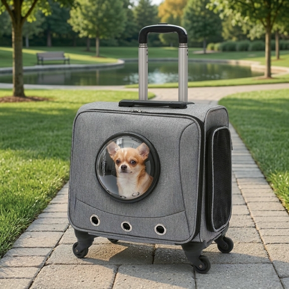펫모아 우주선 반려동물 캐리어(그레이)